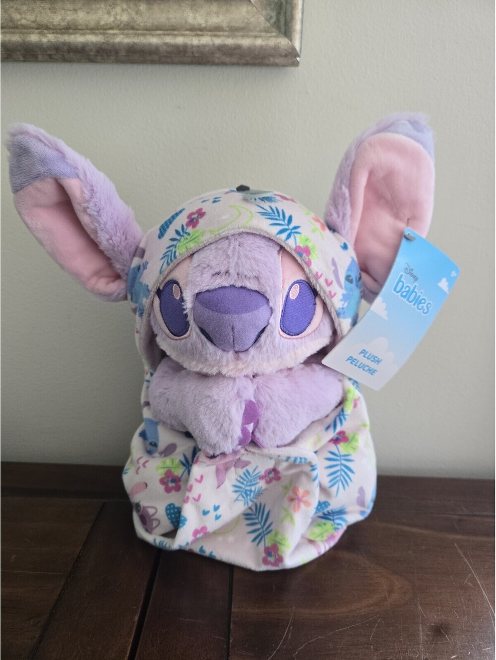 NEW 2024 Disney Parks Babies Baby Angel Blanket Pouch Plush 10" Lilo & Stitch